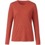 Orange Sportliche Langärmelige Waschbär Bio Nachhaltige Jerseyshirts aus Jersey für Damen Größe L 