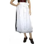 Weiße Maxi Dirndl aus Baumwolle für Damen Größe XXL zum Oktoberfest 