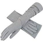 Graue Lange Handschuhe für Damen Einheitsgröße 