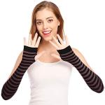 Dunkelbraune Elegante Fingerlose Handschuhe & Halbfinger-Handschuhe aus Acryl für Damen Einheitsgröße 