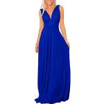 Royalblaue Maxi Schulterfreie Lange Abendkleider für Damen Größe L 