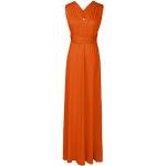 Orange Maxi Schulterfreie Lange Abendkleider für Damen Größe XS für Brautjungfern 