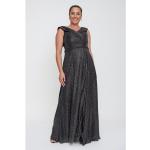 Schwarze Casual Damenkleider mit Glitzer aus Polyester Größe 3 XL 