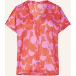Rote Lanius Nachhaltige V-Ausschnitt Blusenshirts & Schlusen aus Lyocell für Damen Größe M für den für den Sommer 