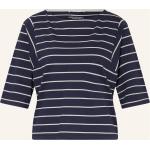 Cremefarbene 3/4-ärmelige Lanius Bio Nachhaltige U-Boot-Ausschnitt T-Shirts aus Baumwolle für Damen Größe S 