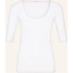 Cremefarbene Lanius Nachhaltige T-Shirts aus Baumwollmischung für Damen Größe L 