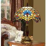 LANMOU 12-Inch Barock Europäische Tiffany Tischlampe, Vintage Nachttischlampe zum Lesen und Arbeiten, Glasmalerei Tischleuchte für Wohnzimmer Schlafzimmer, E27