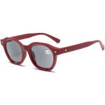 Rote Rechteckige Retro Sonnenbrillen aus Kunststoff Blaulichtschutz für Herren 