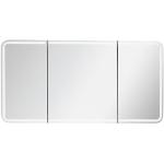 Lanzet Spiegel Spiegelschrank M9- 120 cm, 3 Türen mit LED-Beleuchtung, 6 Glaseinlegeböden und 2 Mittelwände- B: 1200 H: 735 T: 160