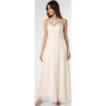 Weiße Bestickte Laona Maxi Rundhals-Ausschnitt Lange Abendkleider aus Chiffon für Damen Größe XS 