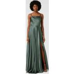 Grüne Laona Wasserfall-Ausschnitt Spaghettiträger-Kleider aus Satin für Damen Größe S 