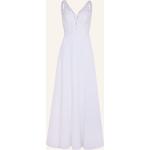 Weiße Bestickte Laona Maxi V-Ausschnitt Chiffon-Abendkleider aus Chiffon für Damen Größe XS für den für den Winter 
