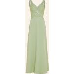 Hellgrüne Bestickte Laona Maxi V-Ausschnitt Chiffon-Abendkleider aus Chiffon für Damen Größe XS für den für den Winter 