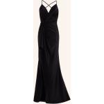 Schwarze Laona Abendkleider mit Schleppe mit Reißverschluss aus Polyester für Damen Größe M 