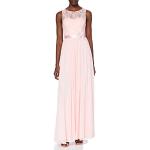 Rosa Elegante Laona Maxi Lange Abendkleider aus Chiffon für Damen Größe XS für Partys 