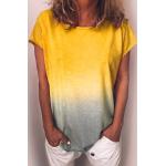 Violette Oversize Langärmelige LAPA Rundhals-Ausschnitt T-Shirts aus Polyester für Damen Größe 3 XL für Partys 