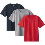 Marineblaue Unifarbene Business Kurzärmelige T-Shirts aus Baumwolle maschinenwaschbar für Herren Größe L 3-teilig für den für den Sommer 