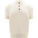 Lardini, Weißes T-Shirt mit kurzen Ärmeln und emailliertem Knopfverschluss White, Herren, Größe: S