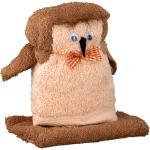 Braune Handtuchtorten & Handtuchfiguren mit Eulenmotiv aus Baumwolle 