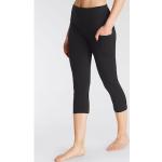 Schwarze LASCANA Active Capri-Leggings & 3/4-Leggings aus Baumwolle für Damen Größe XS Weite 44, Länge 34 
