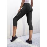 Reduzierte Schwarze LASCANA Active Nachhaltige Capri-Leggings & 3/4-Leggings aus Baumwolle für Damen Größe XS Weite 44, Länge 34 