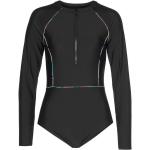 Schwarze Damenschwimmanzüge & Damensportbadeanzüge aus Polyamid ohne Bügel Größe XL 