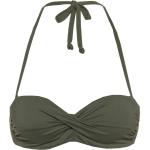 Olivgrüne LASCANA Bikini-Tops für Damen Größe S 
