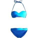 Blaue LASCANA Bandeau-Bikinis mit Bügel für Damen Größe XS 