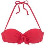 Rote LASCANA Bandeau Bikinitops mit Bügel für Damen Größe XS 