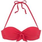Rote LASCANA Bandeau Bikinitops mit Bügel für Damen Größe M 
