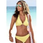 Gelbe LASCANA Bikini-Tops aus Polyamid für Damen Größe M 