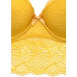 Gelbe Halbschalen-BHs aus Spitze mit Bügel für Damen Übergrößen 
