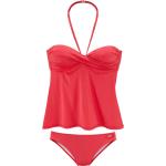 Rote Bandeau Bikinitops aus Polyamid mit Bügel für Damen Größe XS 