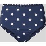 Marineblaue Melierte LASCANA High Waist Bikinihosen aus Polyamid für Damen Größe S 