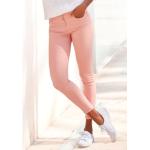 Reduzierte Altrosa LASCANA Nachhaltige Slim Fit Jeans aus Denim für Damen Größe XS 