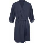 Blaue LASCANA Kimono-Morgenmäntel für Damen Größe S 