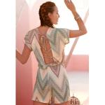 Auberginefarbene LASCANA Playsuits & Kurze Overalls aus Viskose für Damen Größe XS für den für den Sommer 
