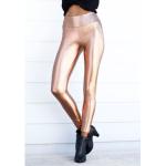 Goldene LASCANA Wetlook-Leggings & Glanzleggings aus Polyester für Damen Größe XS 