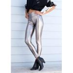 Damen Wetlook Leggings mit Streifen Glanzend anthrazit elastisch Hauteng S-XL