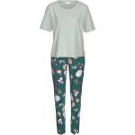 Grüne Blumenmuster LASCANA Pyjamas lang für Damen Größe XS 