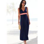 Color Blocking LASCANA Maxi V-Ausschnitt Wickelkleider aus Jersey für Damen für den für den Sommer 