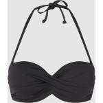 Schwarze LASCANA Bikini-Tops aus Polyamid gepolstert für Damen Größe L Große Größen 