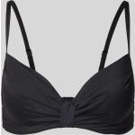 Schwarze Unifarbene LASCANA Bikini-Tops aus Polyamid für Damen Größe S Große Größen 