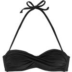 Schwarze LASCANA Bandeau Bikinitops für Damen Größe M 