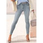 Skinny-fit-Jeans LASCANA blau (blue, washed) Damen Jeans 5-Pocket-Jeans Röhrenjeans