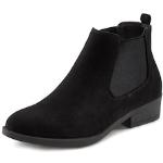 Schwarze LASCANA Vegane Ankle Boots & Klassische Stiefeletten ohne Verschluss aus Textil für Damen Größe 41 