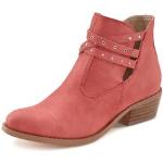 Rote LASCANA Vegane Cowboy-Boots & Cowboystiefeletten aus Kunstleder für Damen Größe 41 mit Absatzhöhe 3cm bis 5cm 