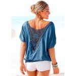 Strandshirt LASCANA blau (rauchblau) Damen Shirts Jersey