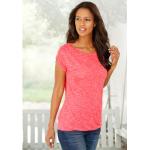 Korallenrote Melierte LASCANA T-Shirts aus Jersey für Damen Größe XS 