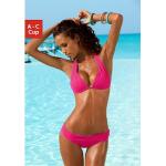 Pinke LASCANA Triangel-Bikinis gepolstert für Damen Größe XS für den für den Winter 